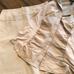 Alfani Two Piece Khaki Top and Skirt Set